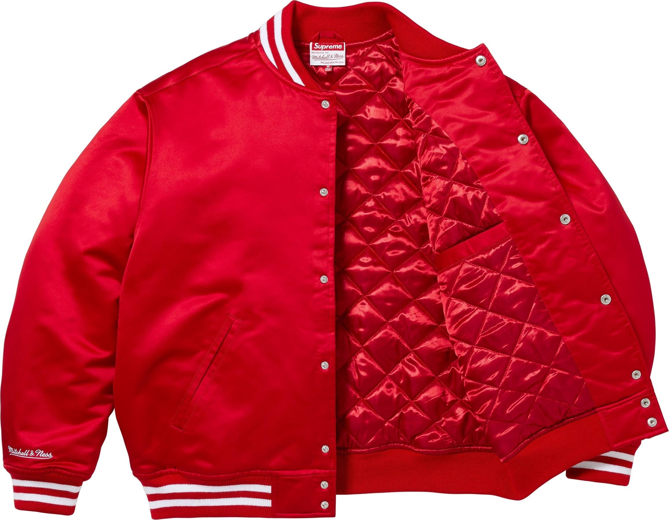 Supreme®/Mitchell & Ness Satin Varsity Jacket view 14